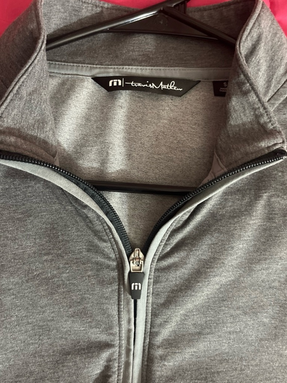 Travis Mathew Men's Gray Quarter-Zip Pullover